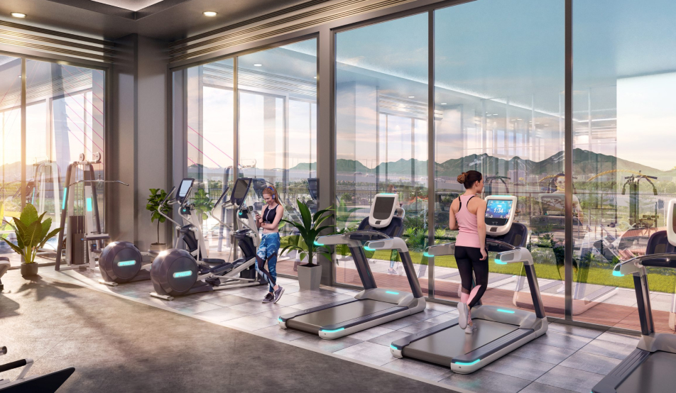 Phối cảnh không gian gym tại Sun Ponte Residence